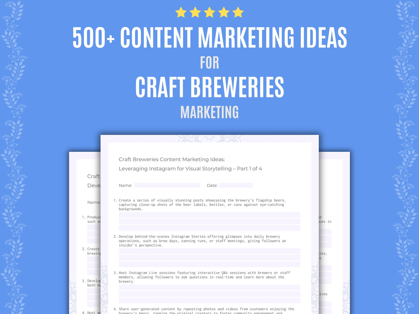 Craft Breweries Content Marketing Ideas Workbook