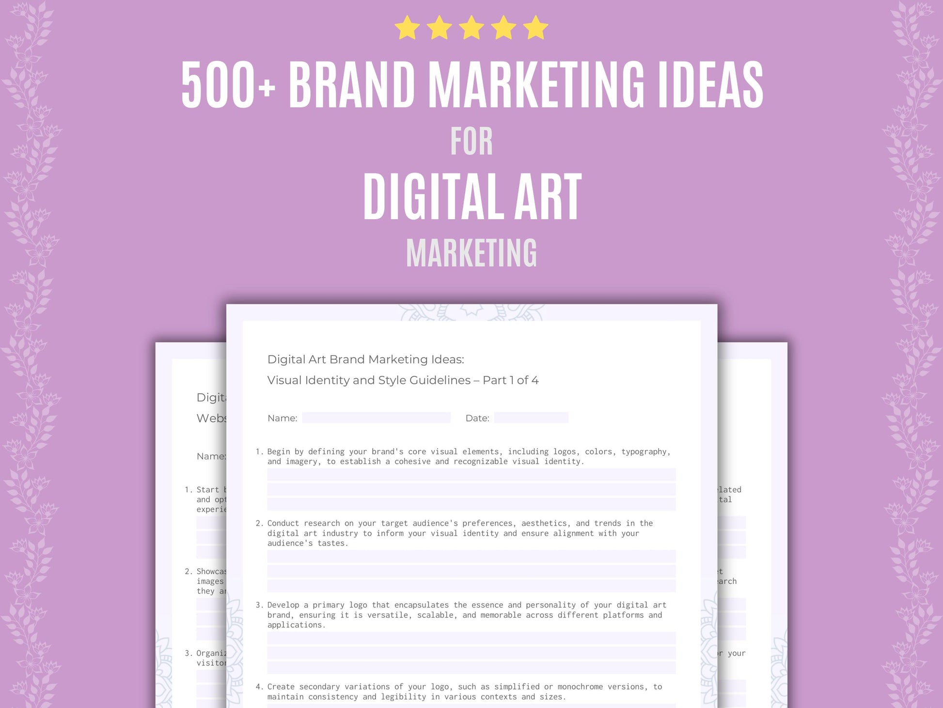 Digital Art Marketing Workbook