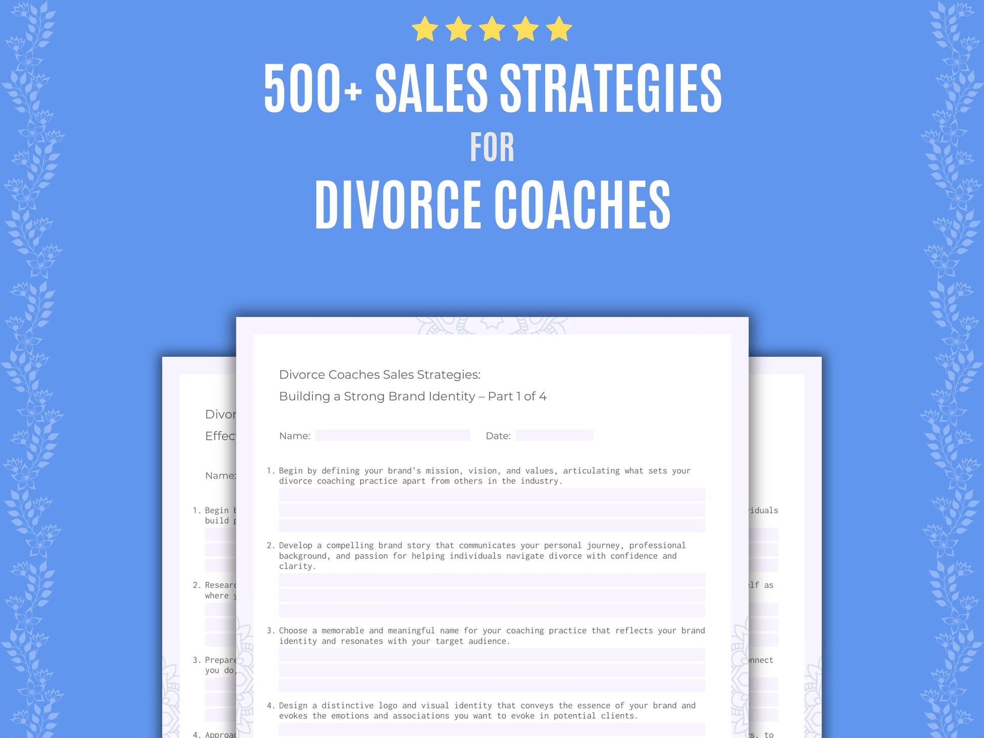 Divorce Coaches Sales Strategies Workbook