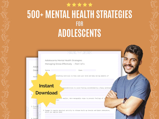Adolescents Mental Health Strategies Worksheets