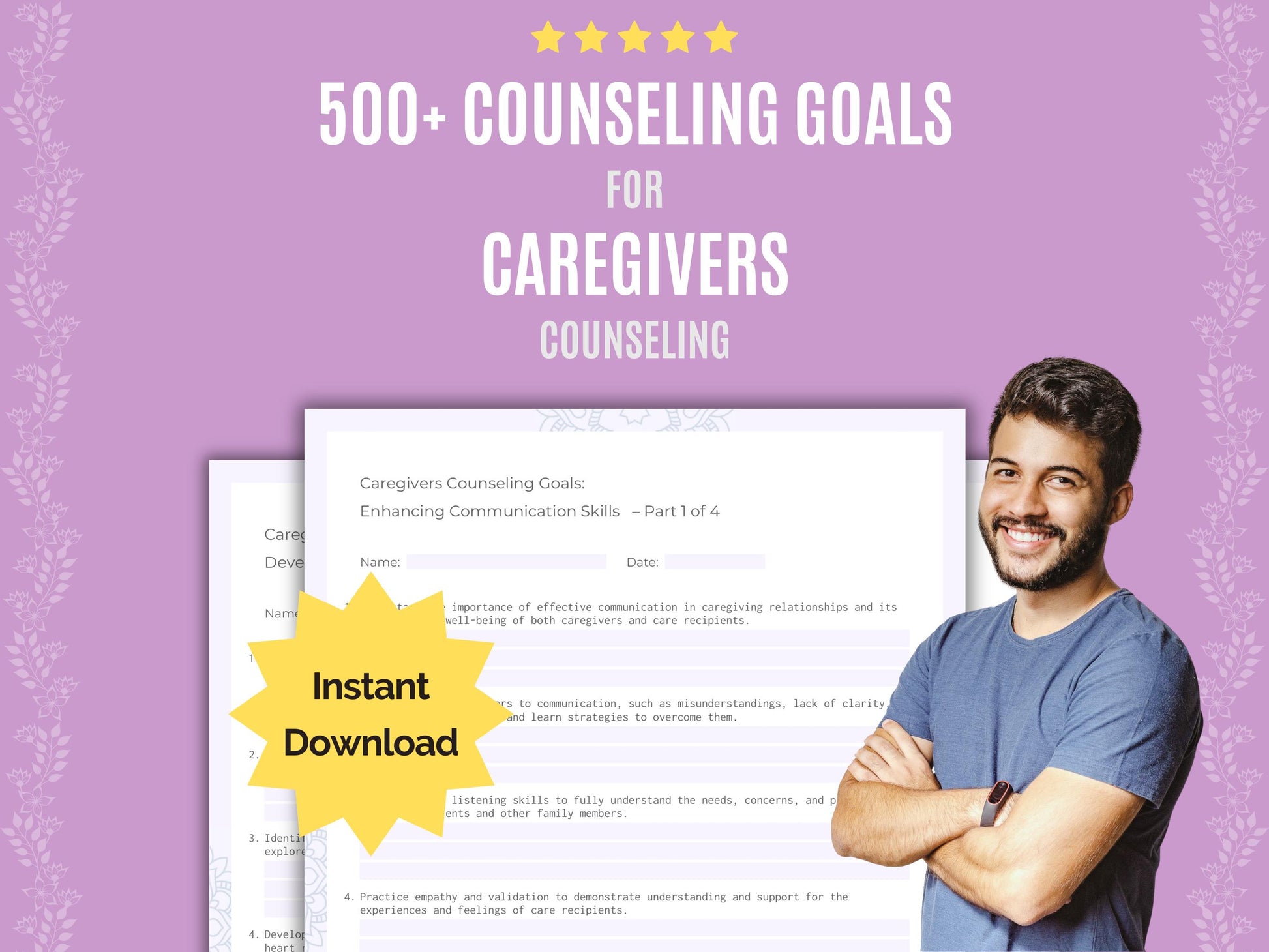 Caregivers Counseling Goals Worksheets