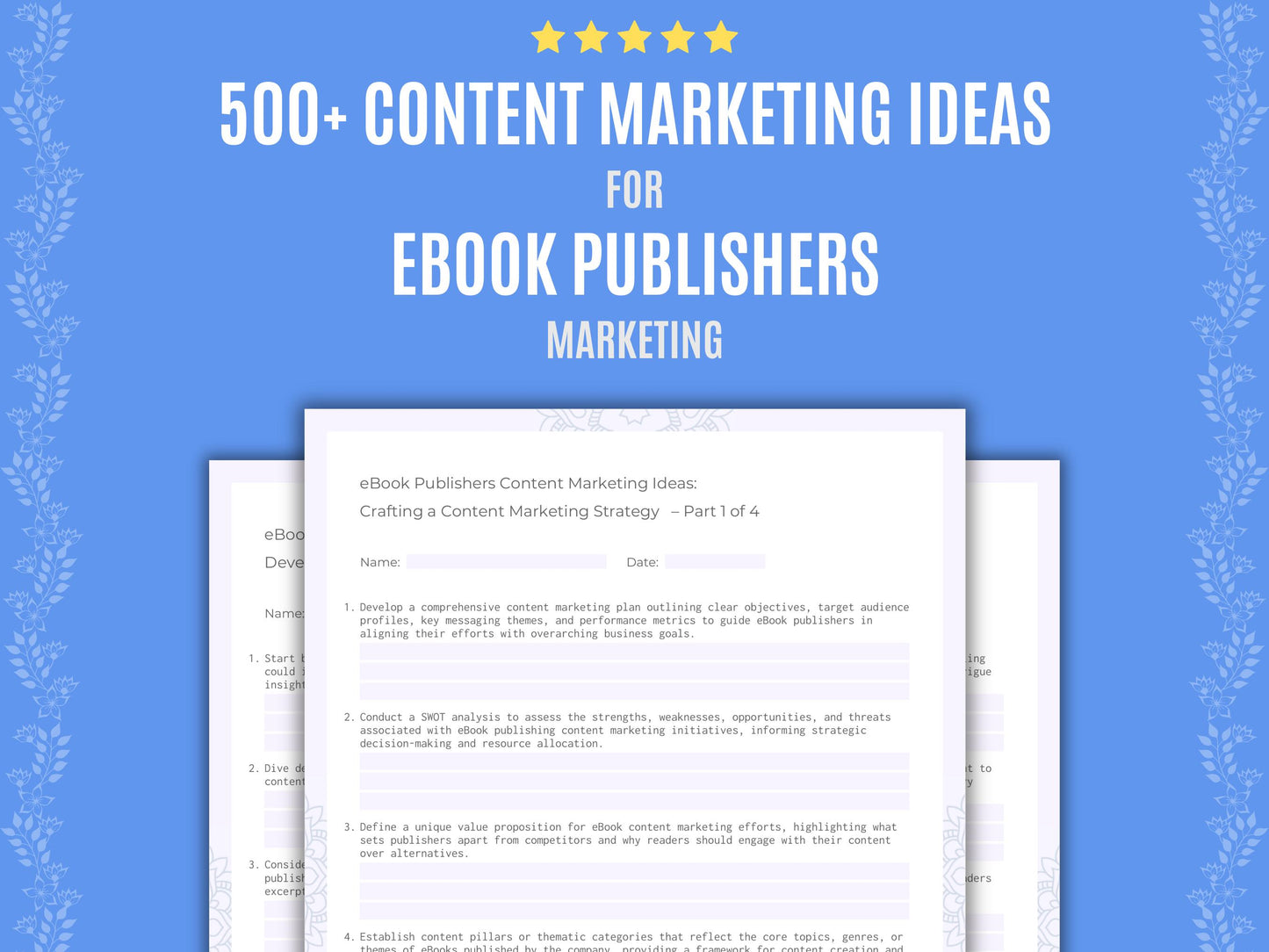 eBook Publishers Marketing Worksheets