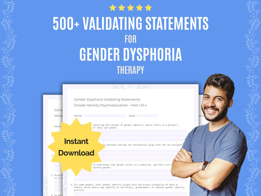 Gender Dysphoria Validating Therapy Statements Worksheets