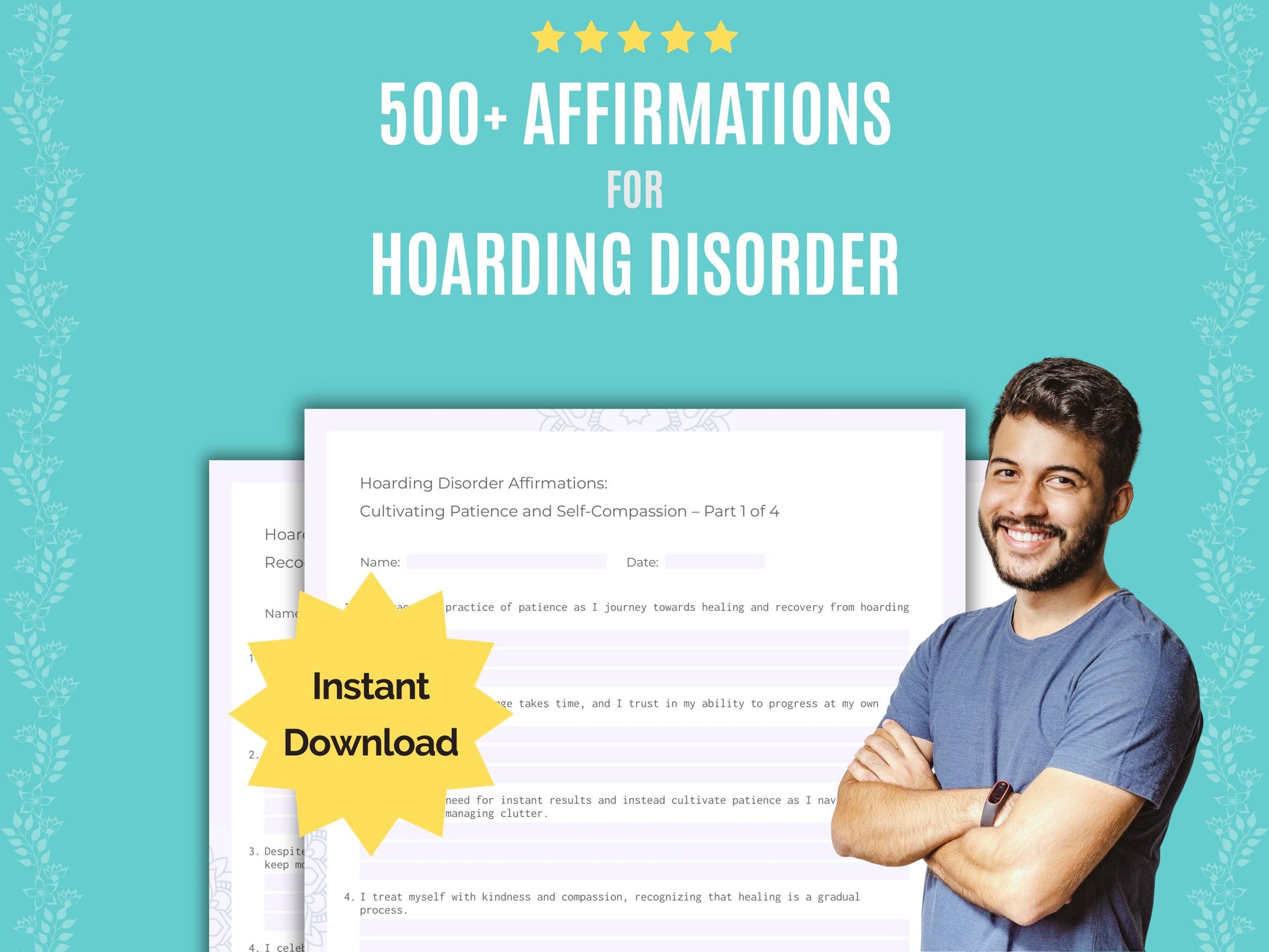 Hoarding Disorder Affirmations Worksheets