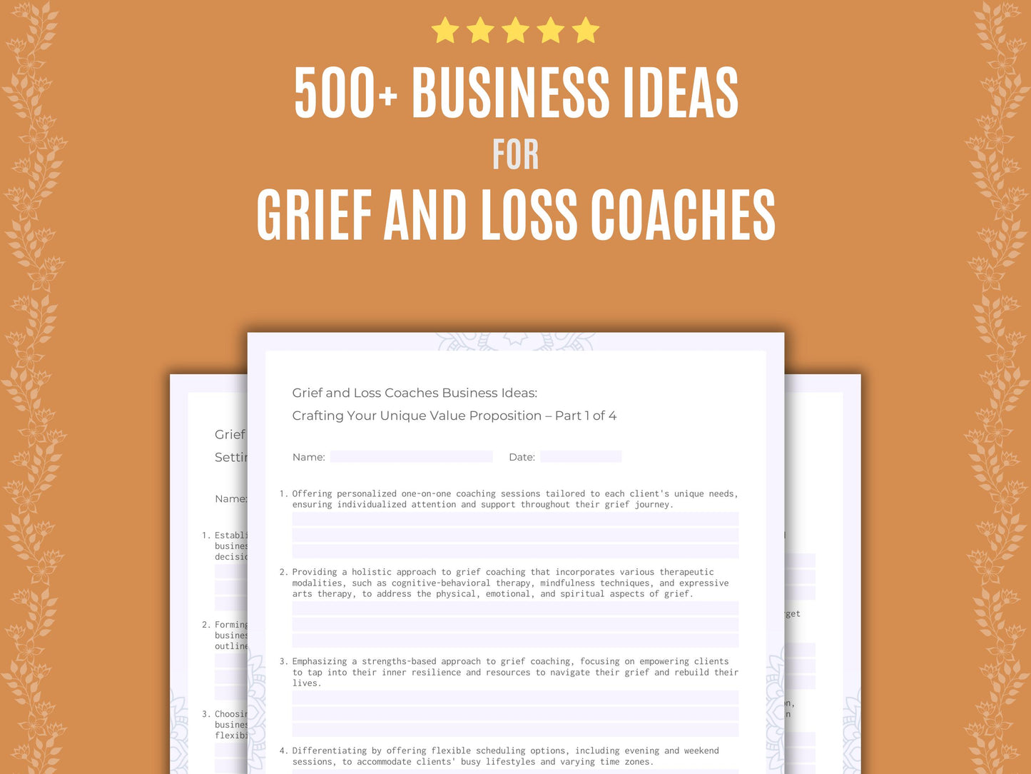 Grief and Loss Coaches Business Ideas Workbook