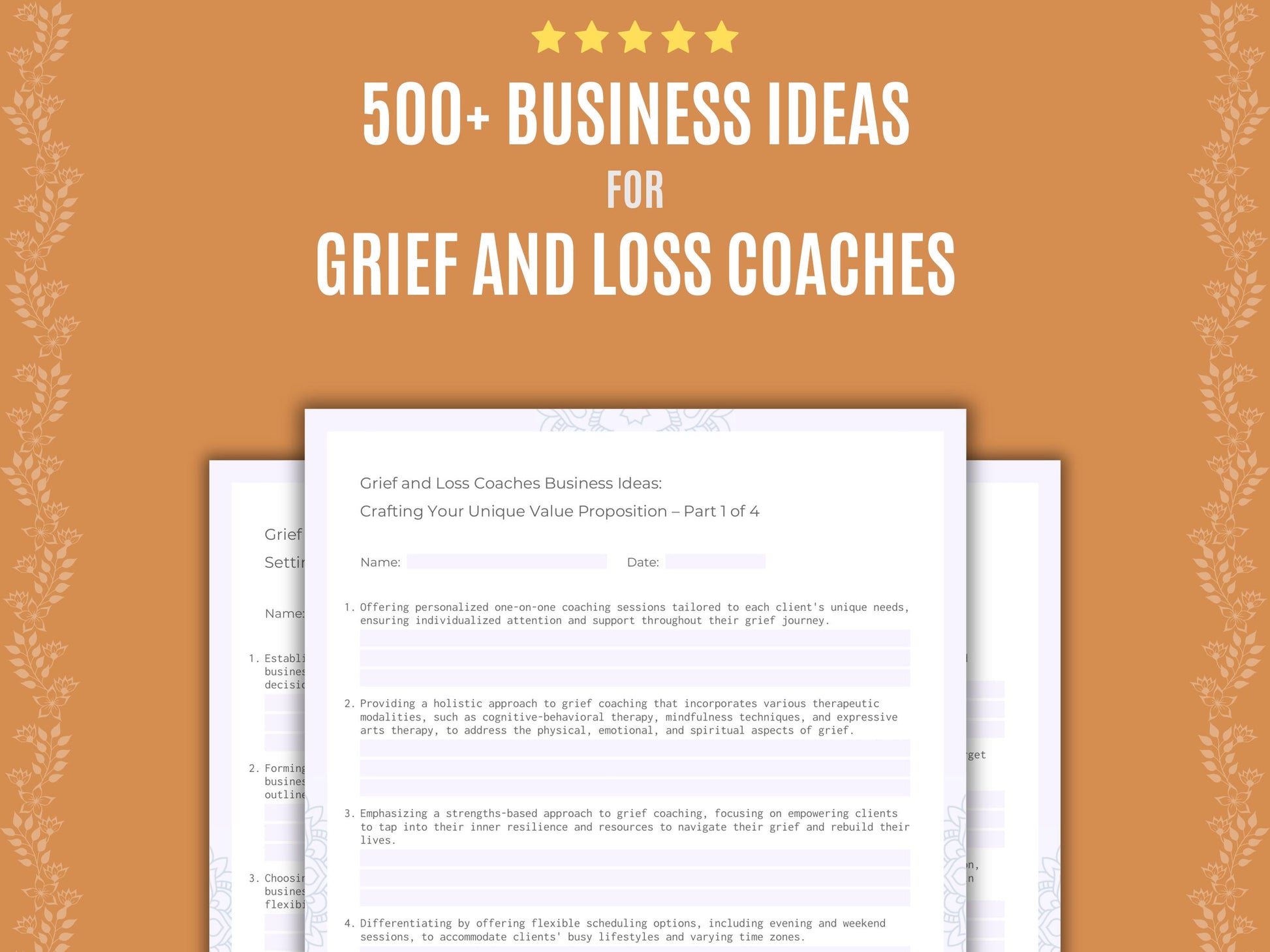 Grief and Loss Coaches Business Ideas Workbook