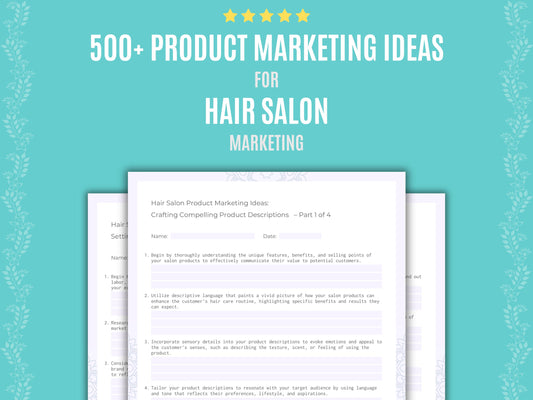 500+ Hair Salon Product Marketing Ideas | PDF Workbook