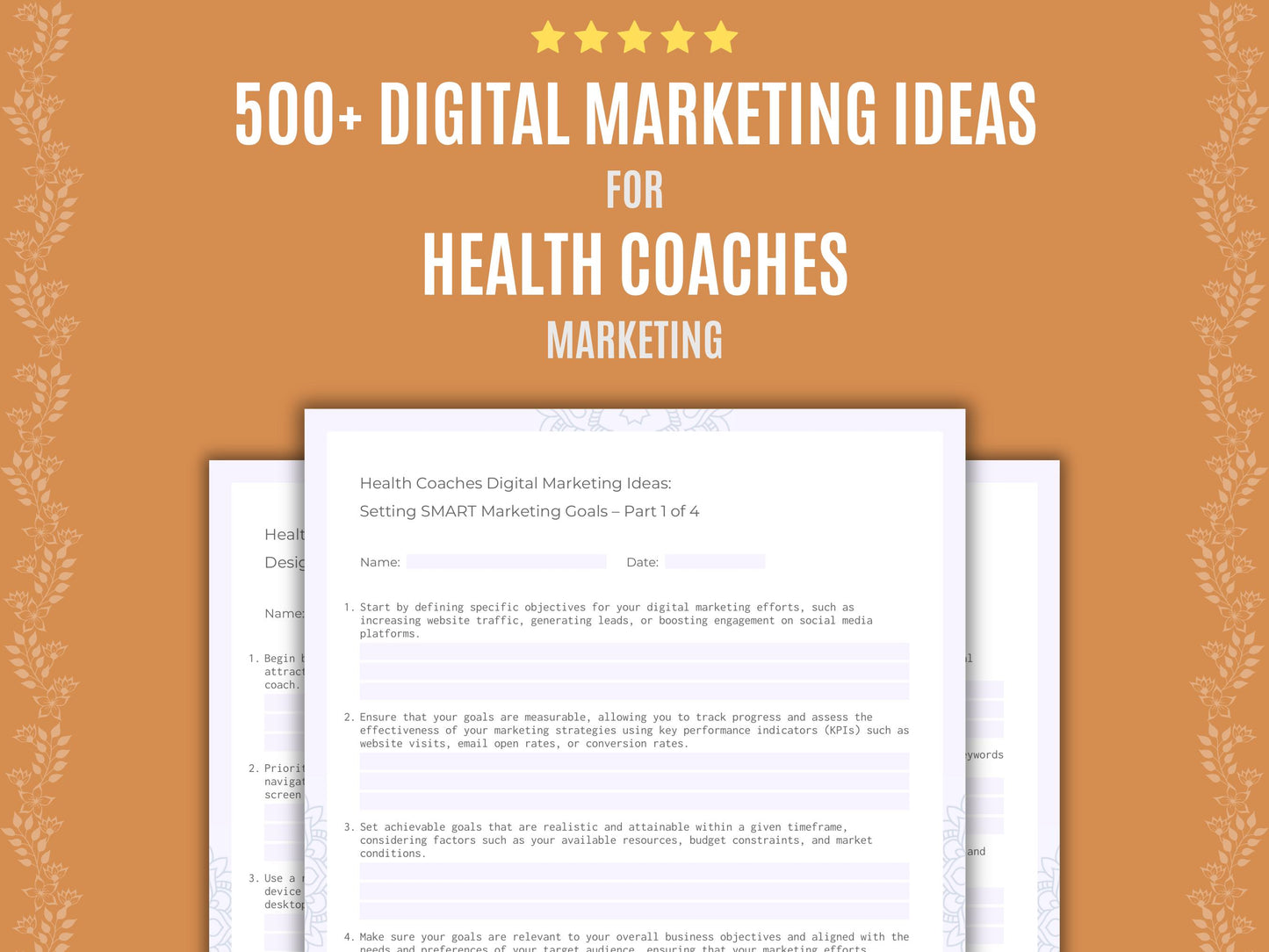 Health Coaches Digital Marketing Ideas Resource