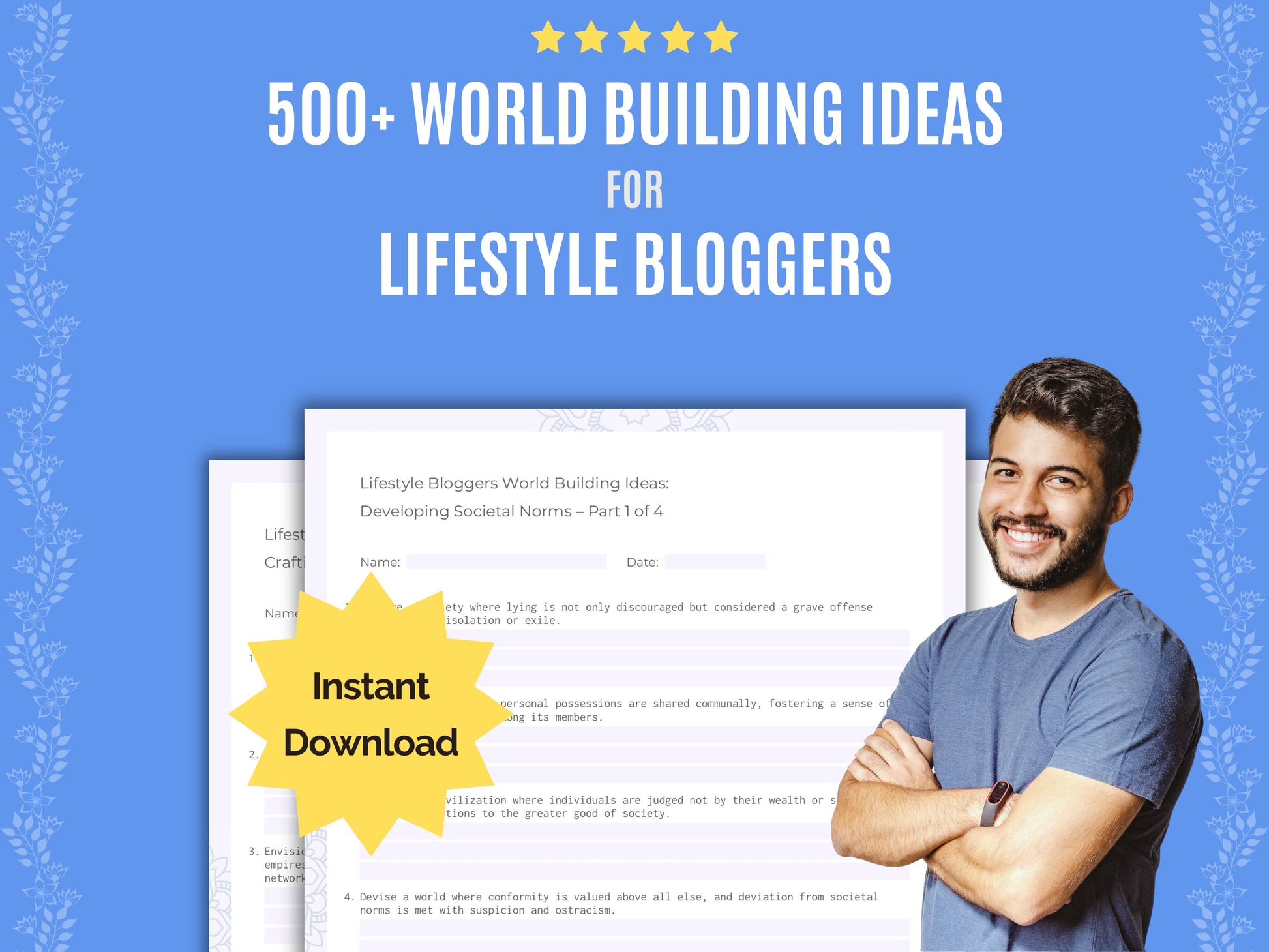 Lifestyle Bloggers World Building Ideas Worksheets