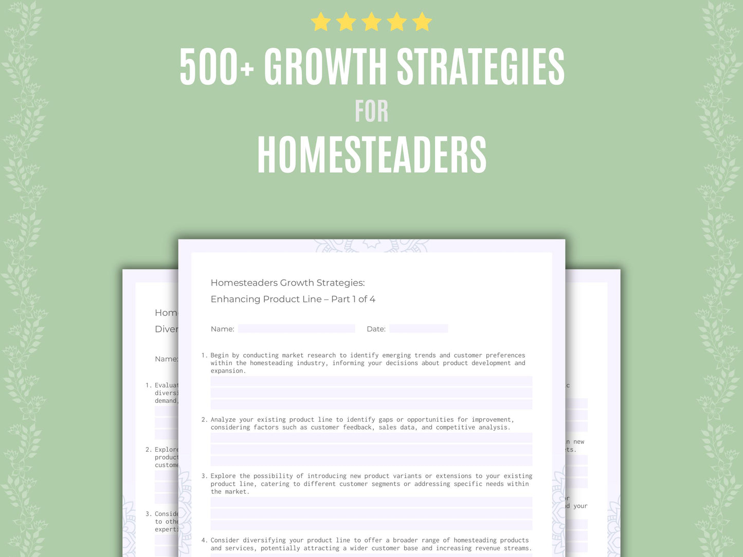 Homesteaders Business Workbook