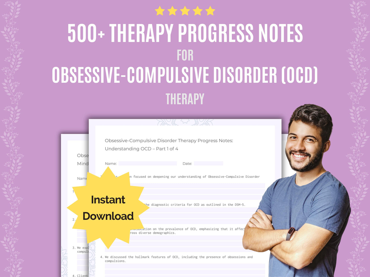 Obsessive-Compulsive Disorder (OCD) Therapy Progress Notes Resource