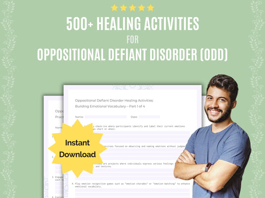 Oppositional Defiant Disorder (ODD) Healing Activities Worksheets