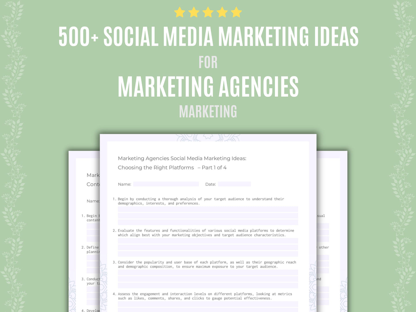 Marketing Agencies Marketing Workbook