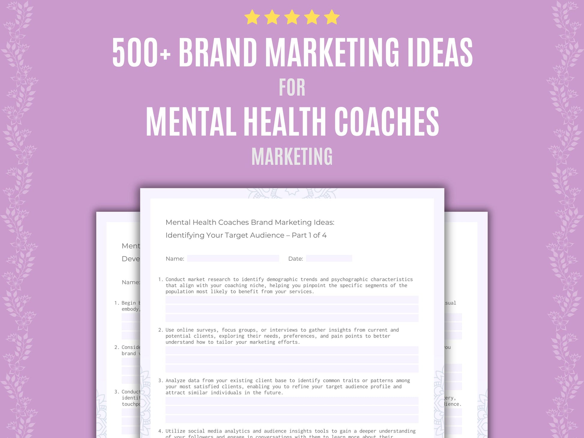 Mental Health Coaches Brand Marketing Ideas