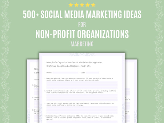 Non-Profit Organizations Social Media Marketing Ideas Resource
