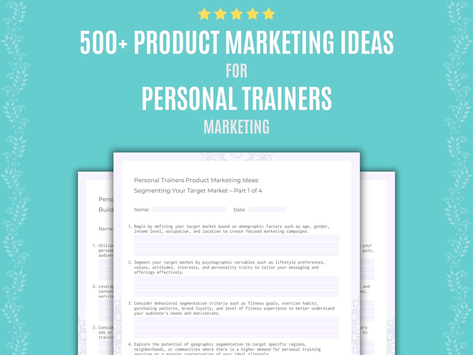 Personal Trainers Marketing Workbook