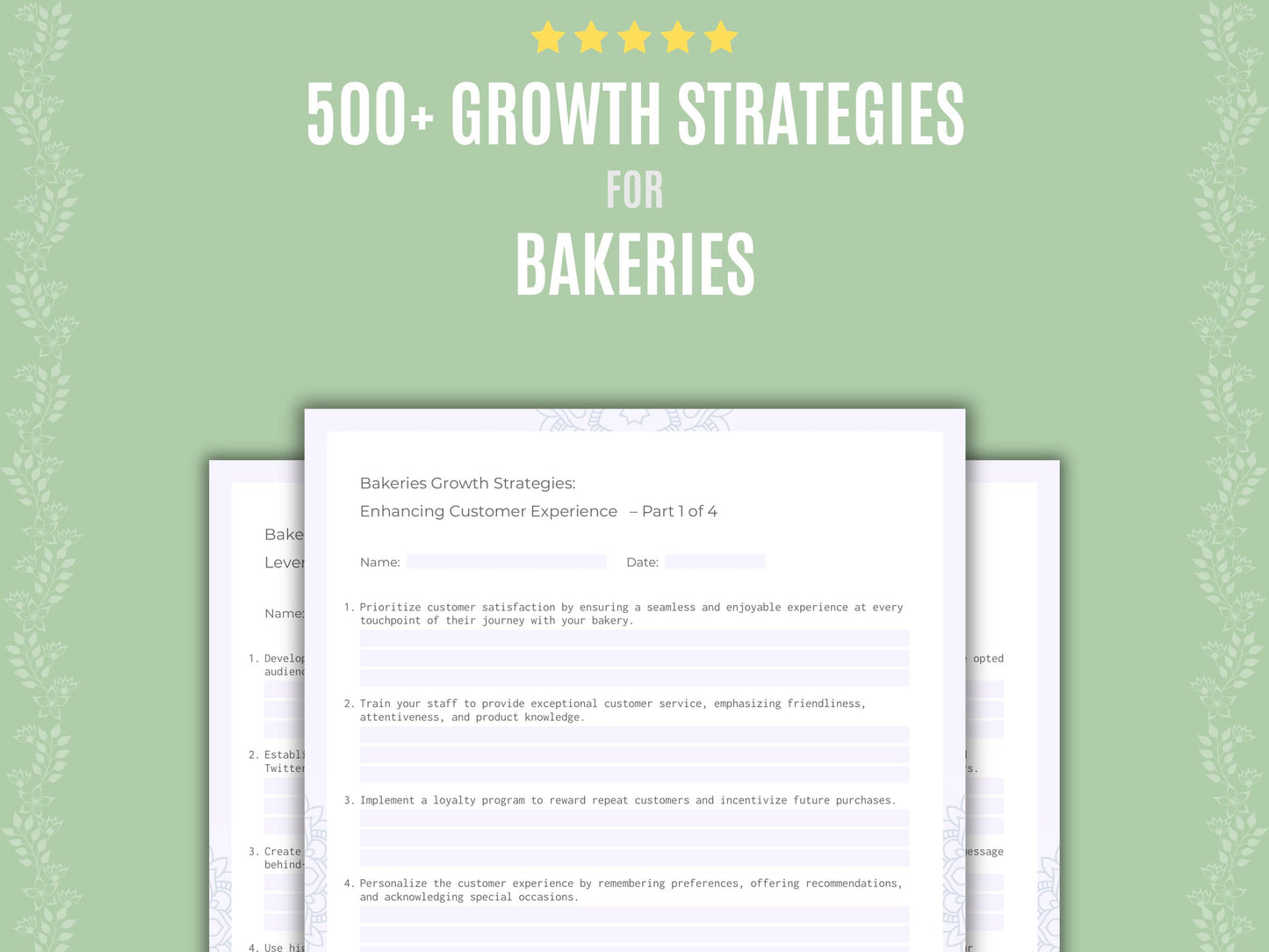 Bakeries Growth Strategies Workbook