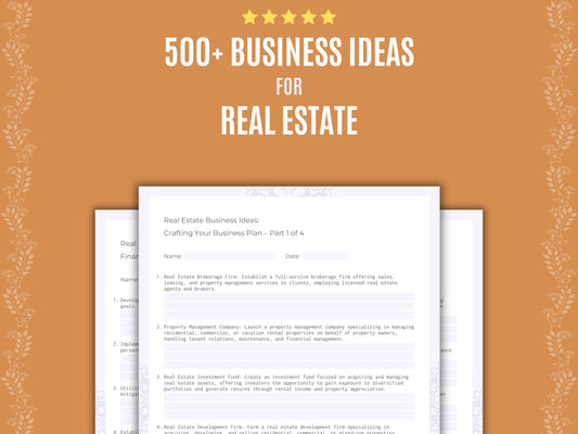 Real Estate Business Ideas Workbook