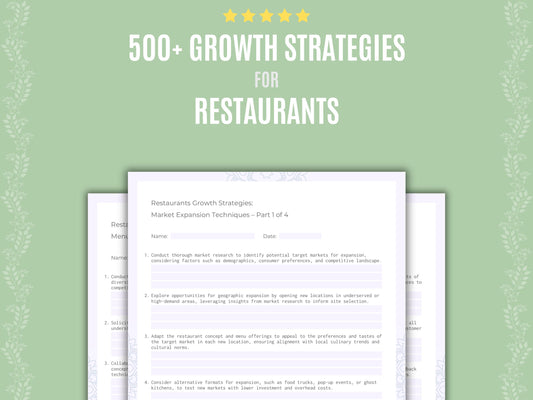 Restaurants Business Workbook