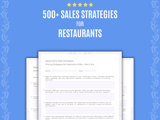 Restaurants Sales Strategies Workbook