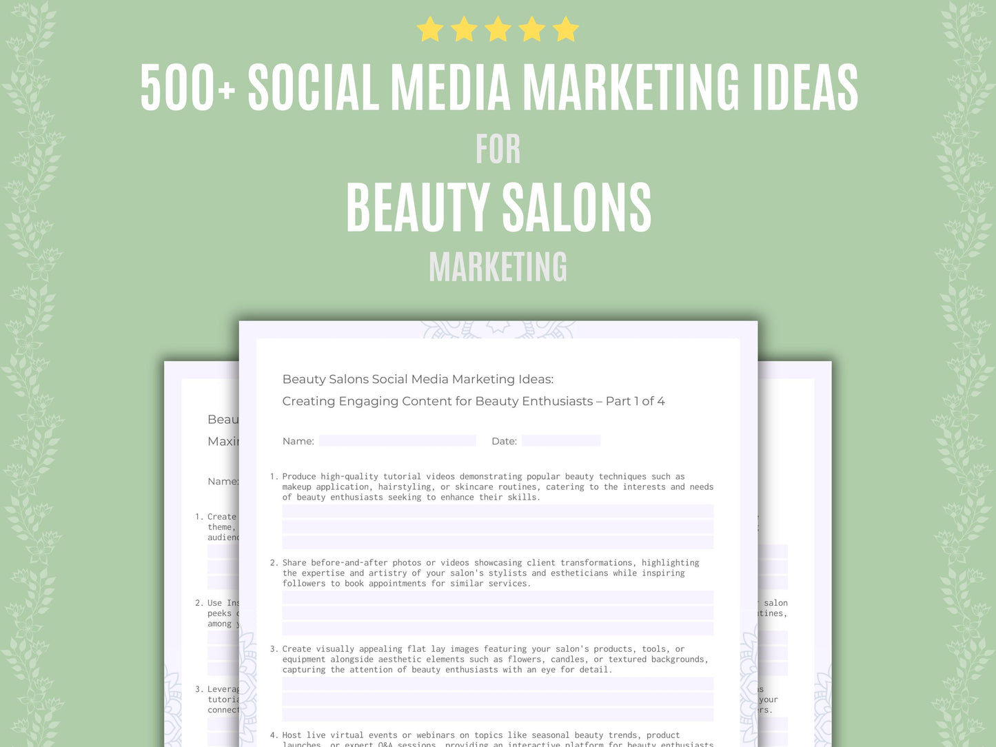 Beauty Salons Marketing Workbook