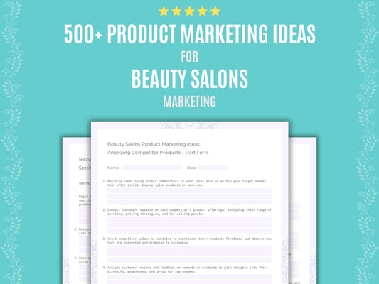 Beauty Salons Marketing Worksheets