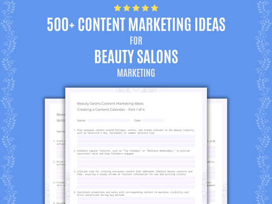 Beauty Salons Content Marketing Ideas Resource