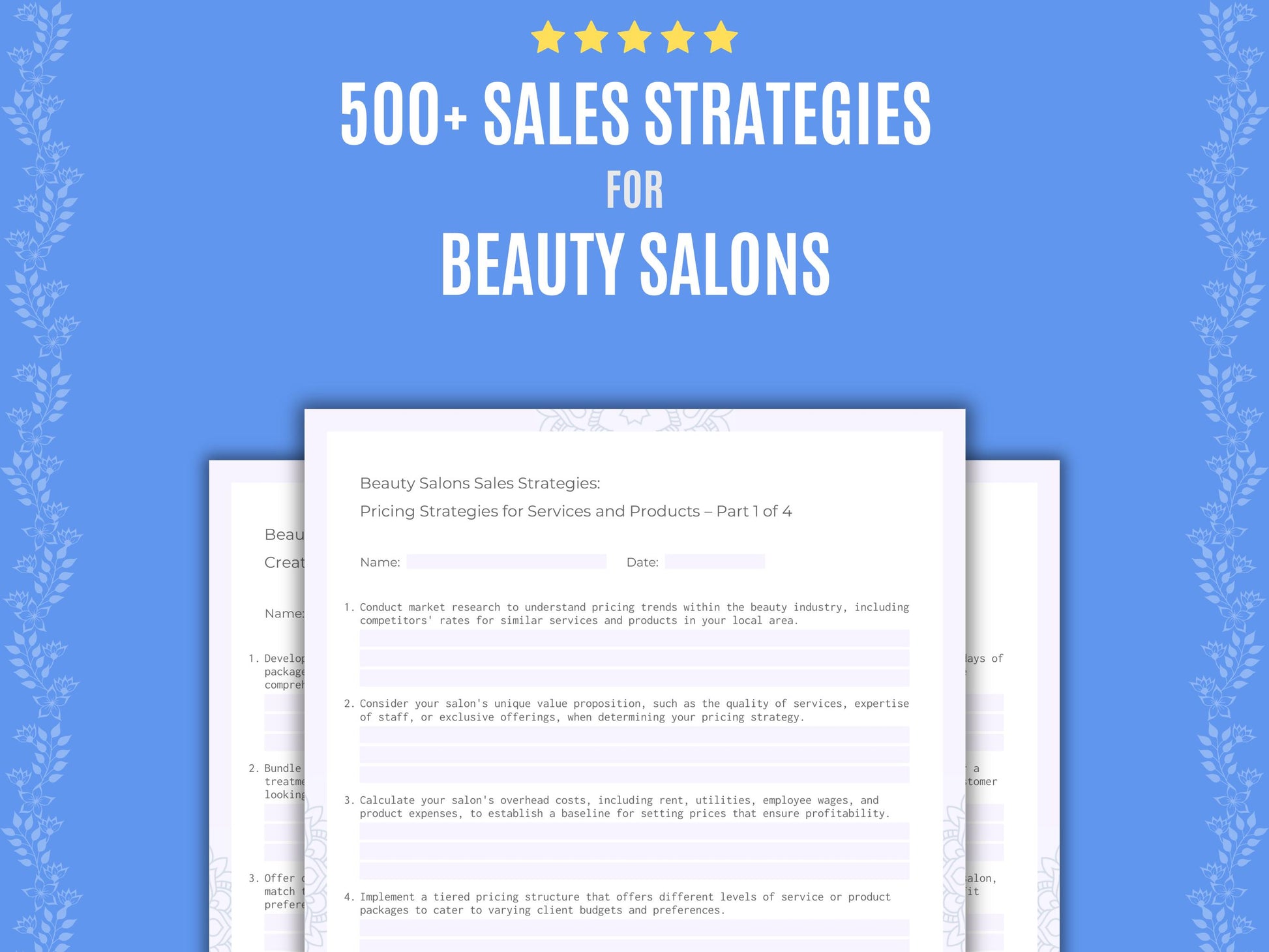 Beauty Salons Sales Strategies Workbook