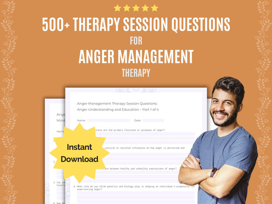 Anger Management Therapy Session Questions Workbook