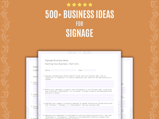 Signage Business Ideas
