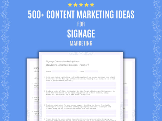 Signage Content Marketing Ideas