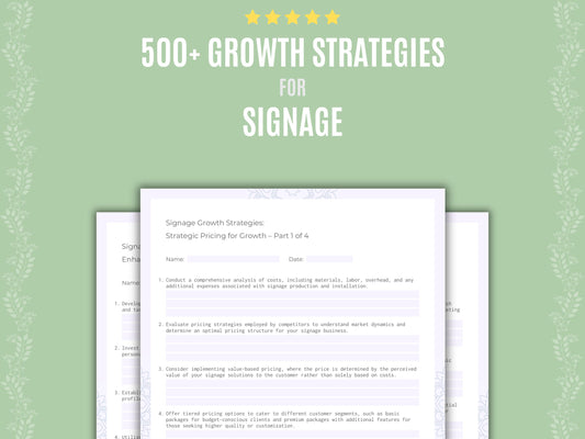 Signage Business Workbook