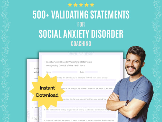 Social Anxiety Disorder Validating Coaching Statements Worksheets
