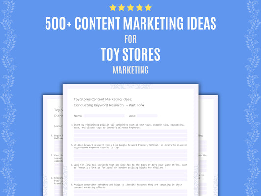Toy Stores Content Marketing Ideas