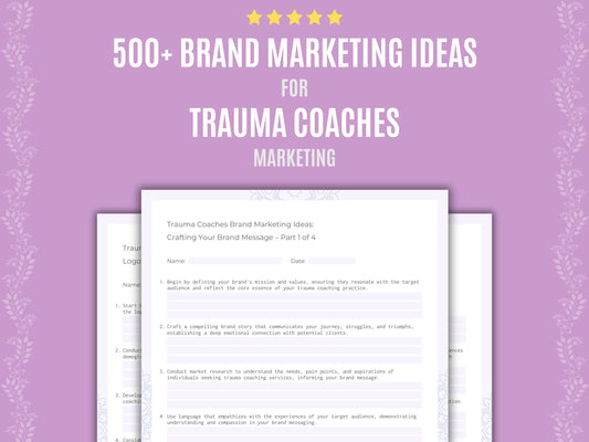 Trauma Coaches Marketing Worksheets