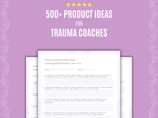Trauma Coaches Product Ideas Workbook
