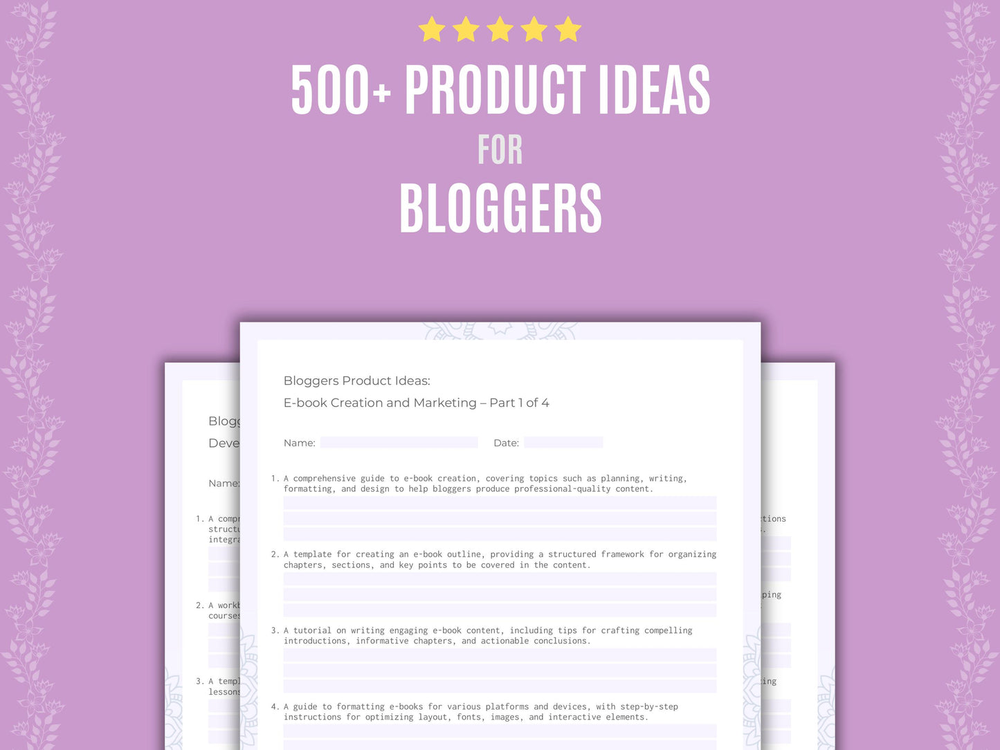 Bloggers Product Ideas Resource