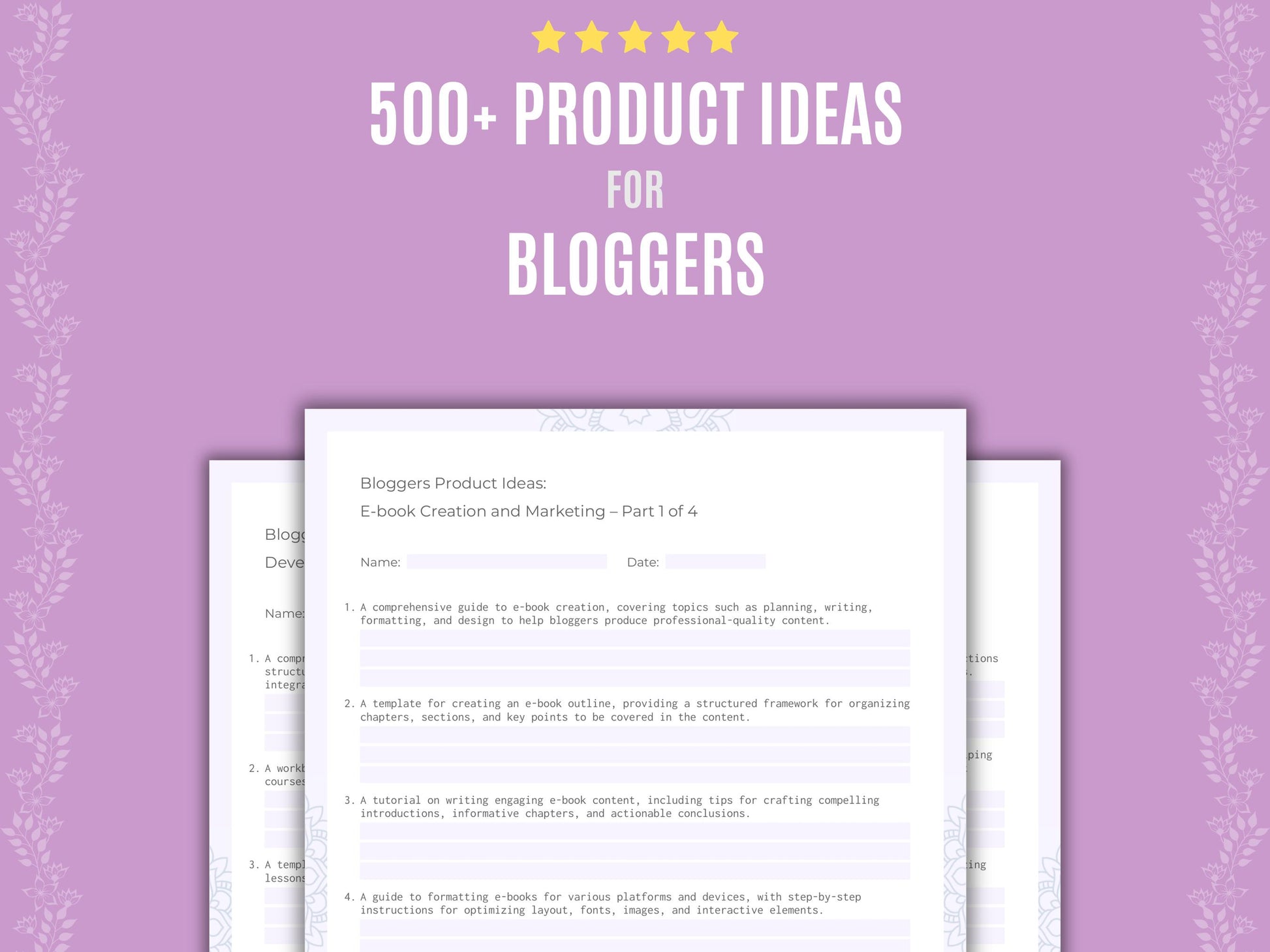 Bloggers Product Ideas Resource