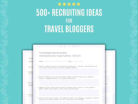 Travel Bloggers Recruiting Ideas Workbook