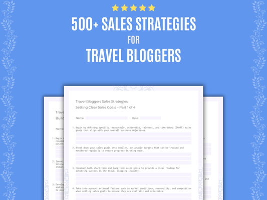 Travel Bloggers Sales Strategies Resource