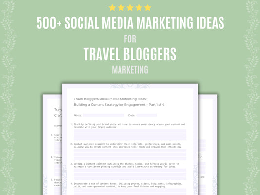 Travel Bloggers Marketing Workbook