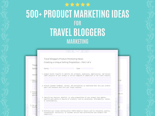 Travel Bloggers Marketing Workbook
