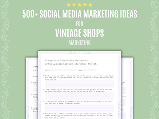 Vintage Shops Social Media Marketing Ideas