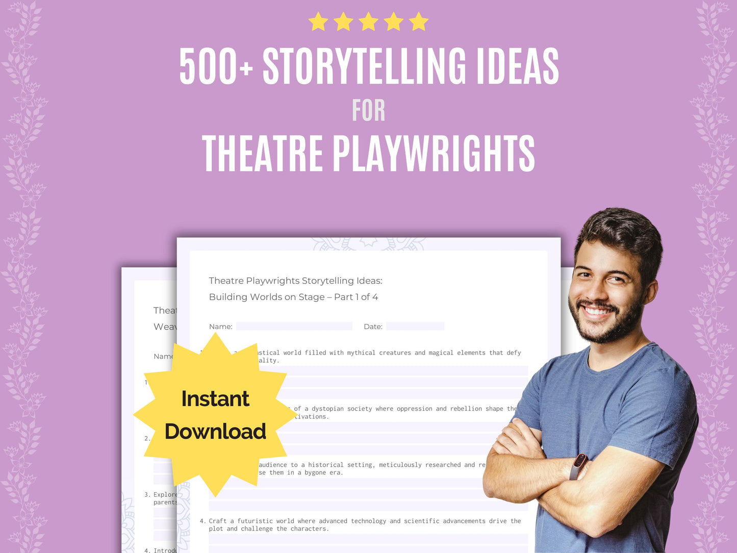 Theatre Playwrights Writing Worksheets