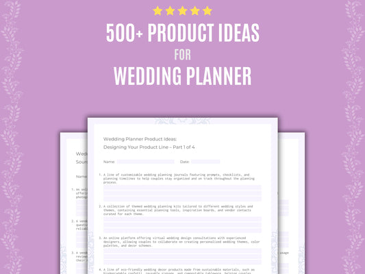 Wedding Planner Product Ideas Resource