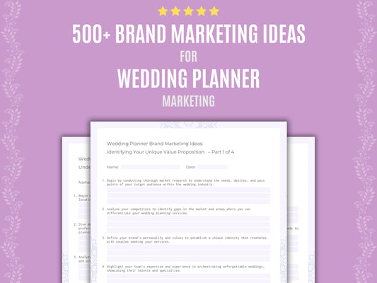 Wedding Planner Marketing Workbook