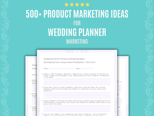 Wedding Planner Marketing Worksheets