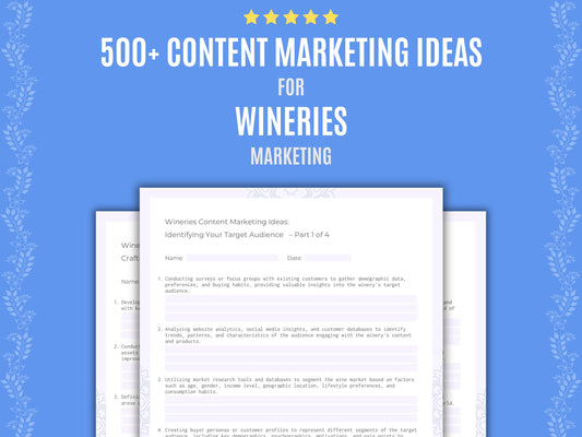 Wineries Content Marketing Ideas Resource