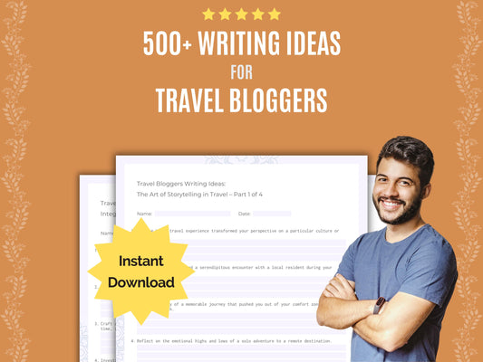 Travel Bloggers Writing Ideas Workbook
