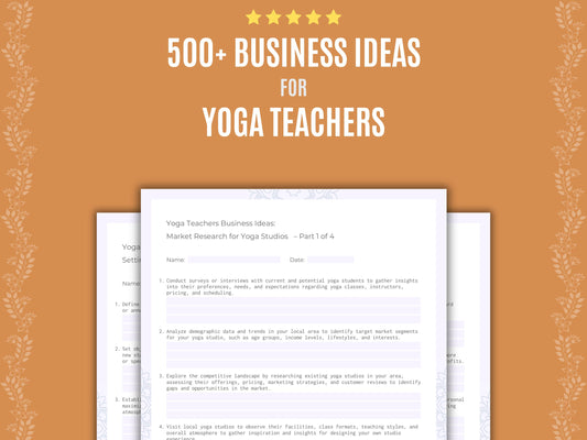 Yoga Teachers Business Workbook